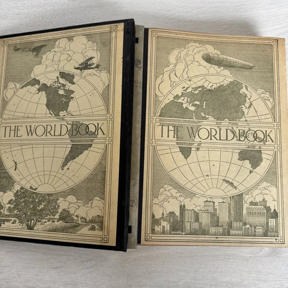 Vintage The World Book Loose Leaf Annual Book Binder 1928-1931 - Picture 3 of 14